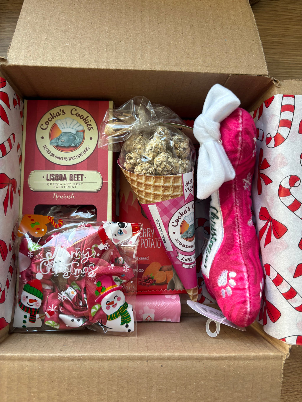 Weihnachtsbox Rosa-Rot