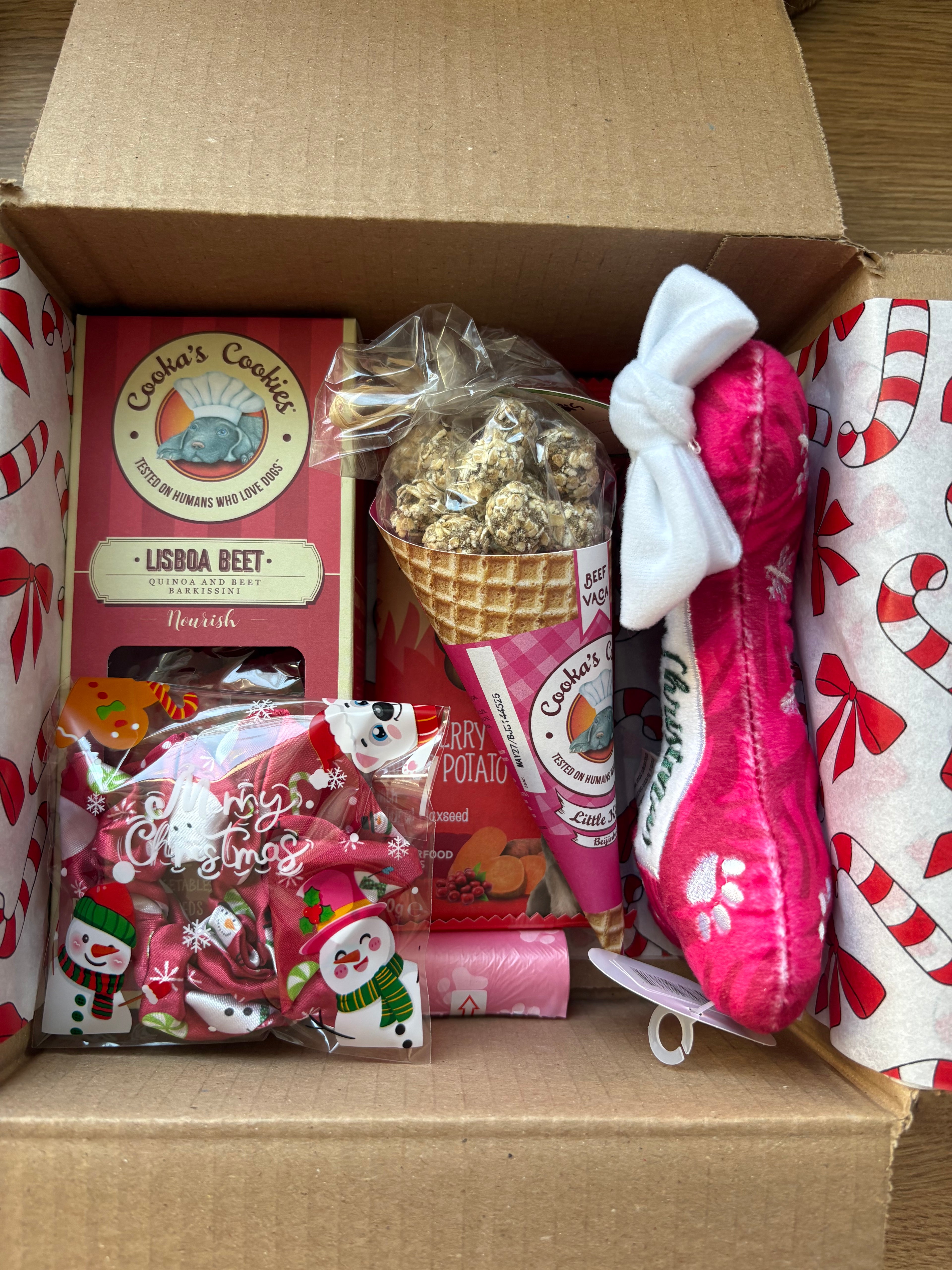 Weihnachtsbox Rosa-Rot