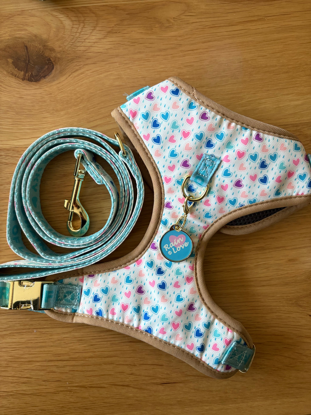 Hundegeschirr Pastel Love inkl. Leine