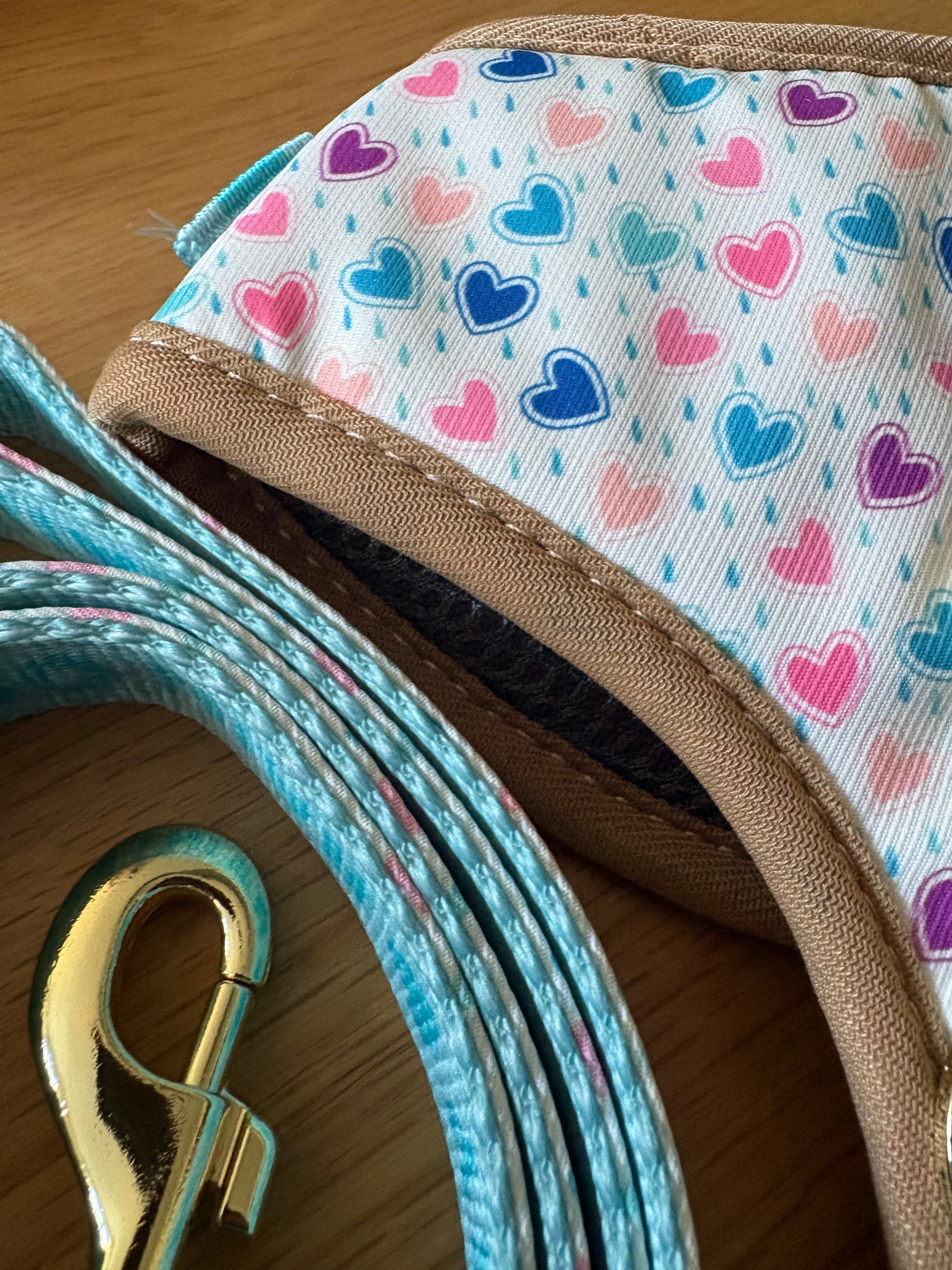 Hundegeschirr Pastel Love inkl. Leine