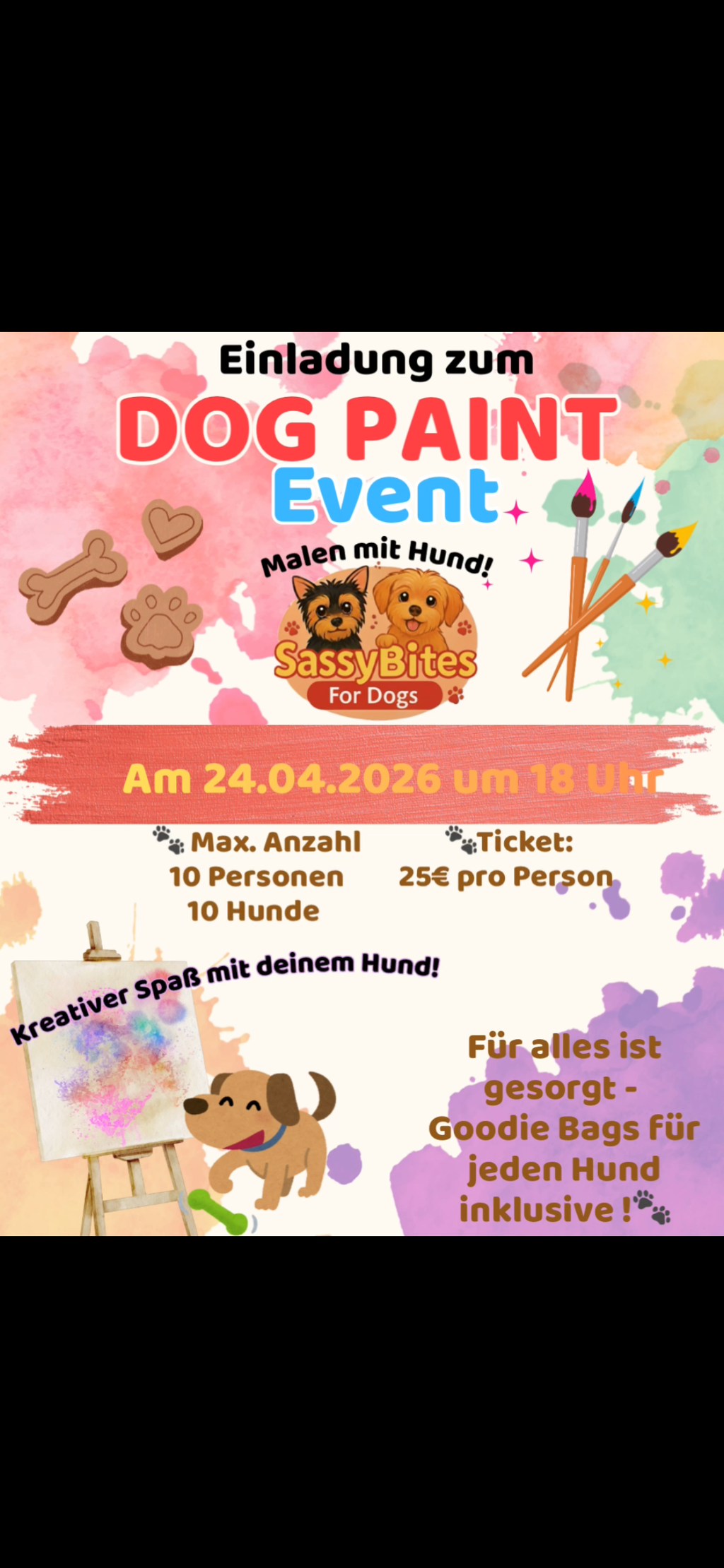 Dog Paint Event 24.04.26 // 18-20 Uhr