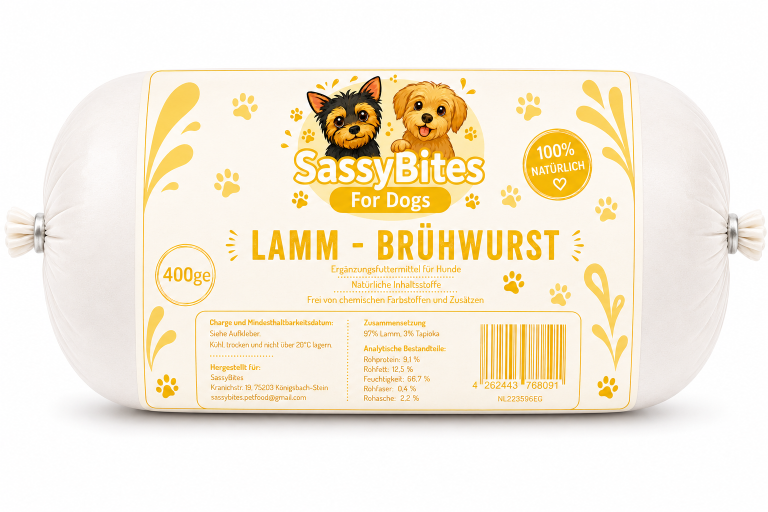 Lamm Brühwurst 400g