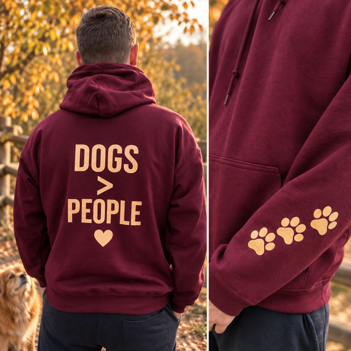 Dogs > People Hoodie
