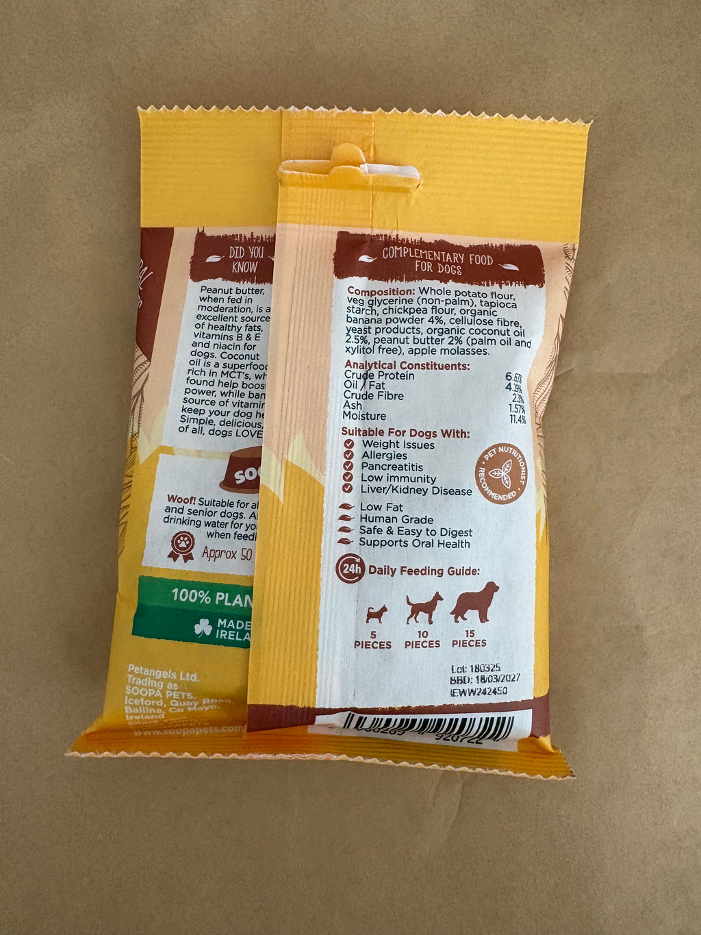 Leckerei Banane + Erdnussbutter