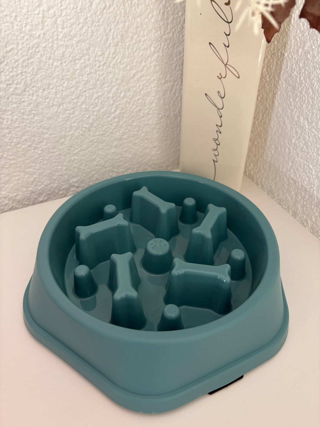 Slow Feeder Knochen - Blau